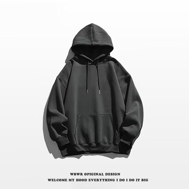 Sweater Men's Fashionable Solid Color Hooded