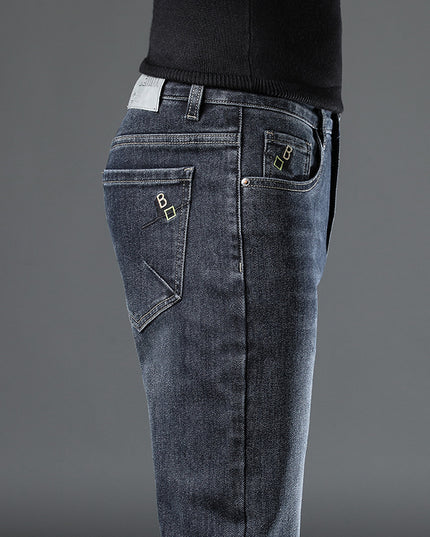 Men's Elastic Four Seasons Loose Jeans