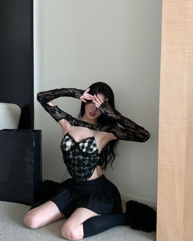Women's Summer Irregular Sweet And Spicy Lace Camisole Bottoming Shirt