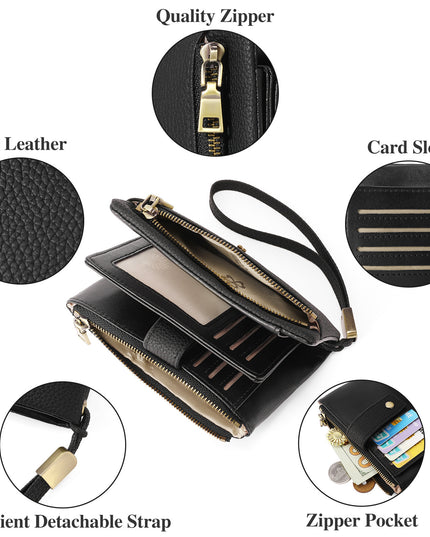 Women's Wallet Zipper Bag Clutch Anti-theft Card Swiping Bag Coin Purse