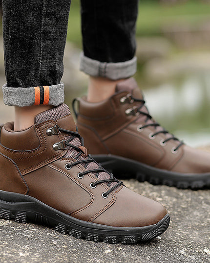 Men's High Top Shock-absorbing Non-slip Outdoor Sports Martin Boots