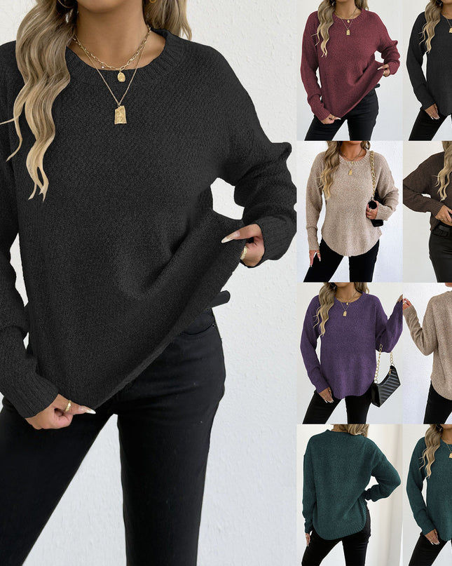 Fashion Loose Flower Velvet Women's Pullover Bottoming Sweater