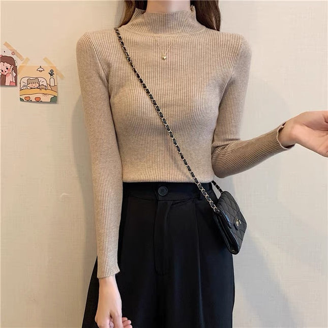 Slim Fit Inner Wear All-matching Sweater Long Sleeve