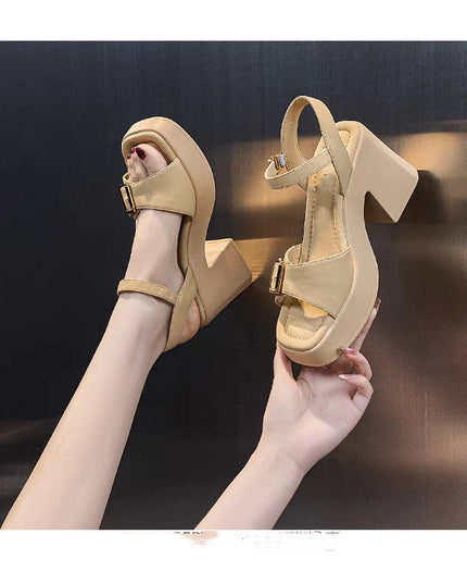 Chunky Heel Waterproof Platform Super High Heel Platform Sandals