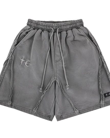 Retro Wash Sports Knee Length Shorts All-matching Loose