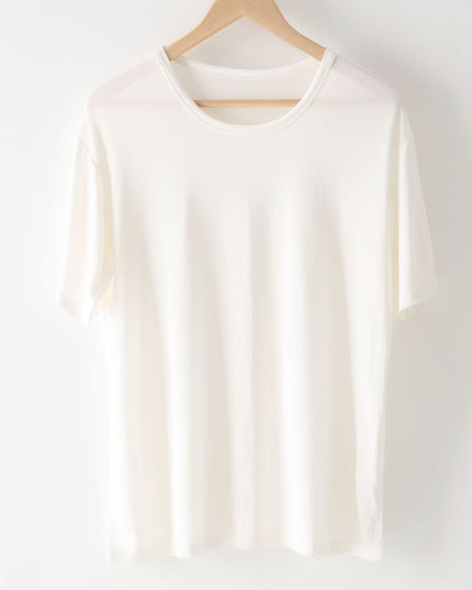 Men's Mulberry Silk Loose Round Neck Silk T-shirt