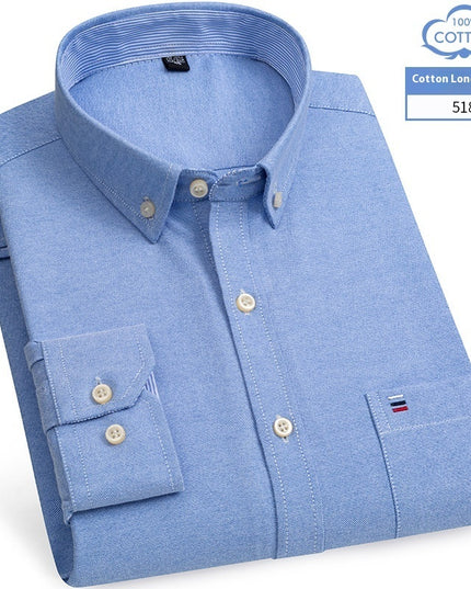 Men's Long-sleeved Cotton Shirt Business Casual Slim-fitting Shirt