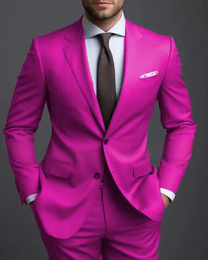 Business Casual Men's Fashion Suit Two-piece Suit