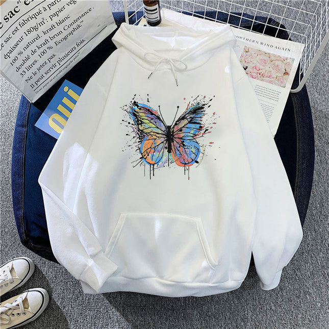 Plus Size Loose Hooded Sweater For Women