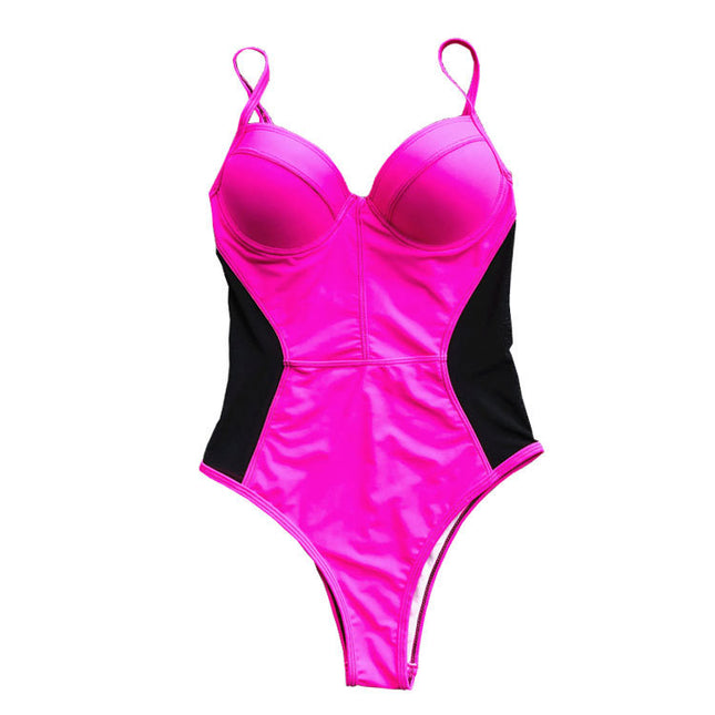 Mesh one-piece bikini