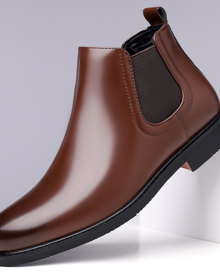 Autumn And Winter Fleece-lined Martin Boots Men's Shoes Cross-border Amazon Wear-resistant Worker Boot Rubber Outdoor Mountaineering Plus Size 38-4