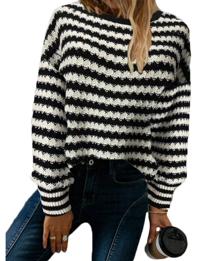 New Wish Loose Round Neck Pullover Knitted Sweater