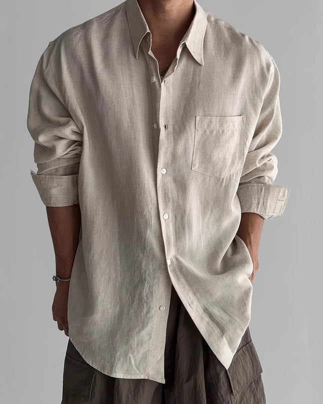 Pocket Design Work Clothes Shirt Coat