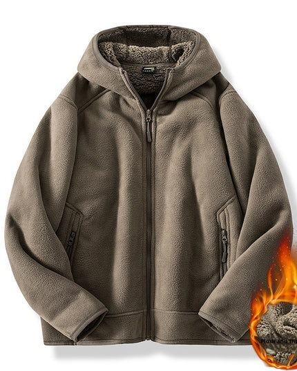 New Men's Autumn And Winter Polar Fleece Jacket Warm Jacket Cotton-padded Coat