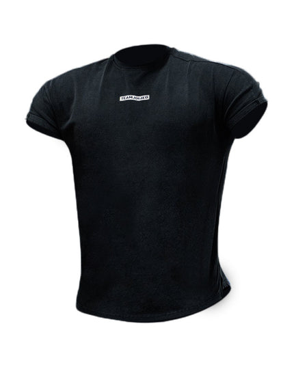 New Sports Short Sleeve Men's Stretch Absorbent Crew Neck
