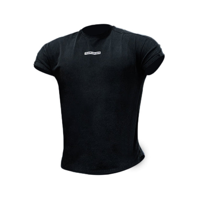 New Sports Short Sleeve Men's Stretch Absorbent Crew Neck