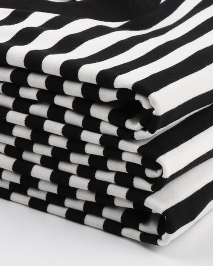 Striped Short Sleeve Simple Men's Versatile T-shirt Loose Top Half Sleeve Slim Striped Navy Skirt