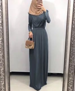 Dress V-neck tie pleated mopping maxi skirt