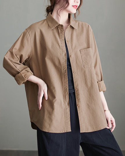Comfortable All-match Top Cotton Shirt