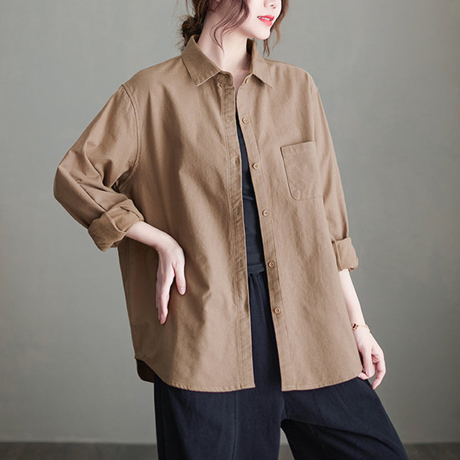 Comfortable All-match Top Cotton Shirt