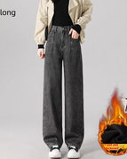 Gray plus velvet long