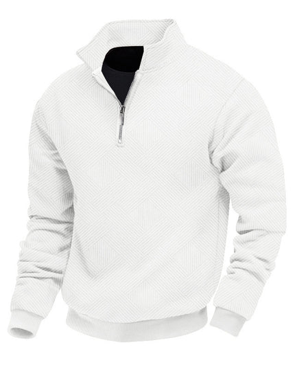 Lapel Zipper Men's Loose-fitting Casual Pullover