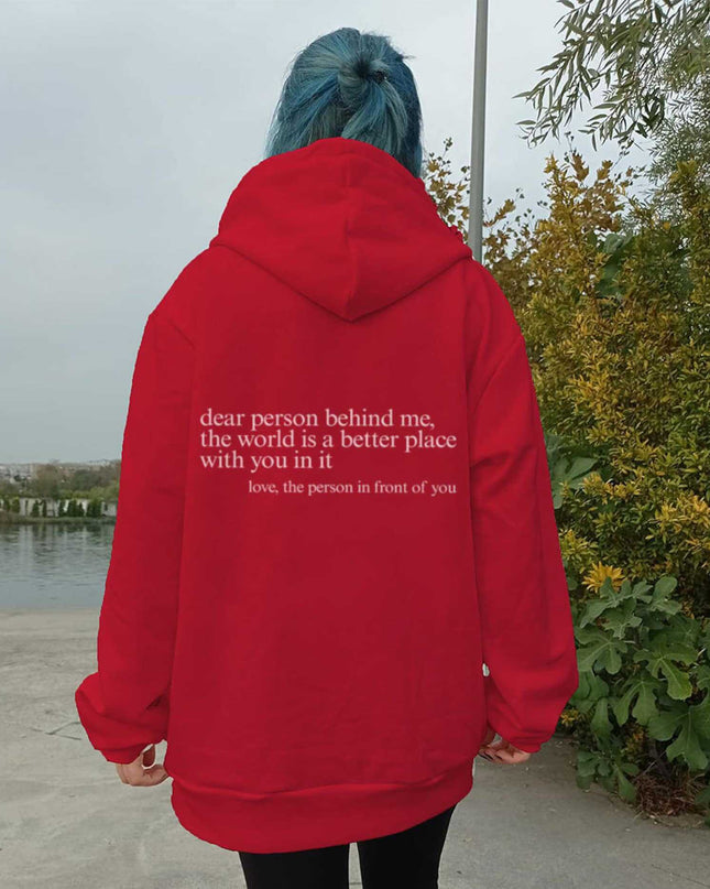 Every Thing Will Be Okay Creative Letter Hoody Female Casual Pocket Hoodie Fashion Loose Clothes Warm Comfortable Pullover