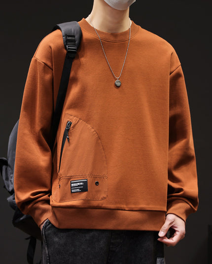 Round Neck Print Long Sleeves T-shirt Loose