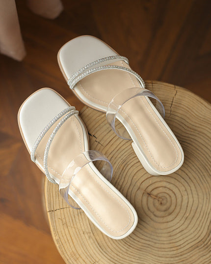 New Fairy Transparent Sandals With Rhinestones