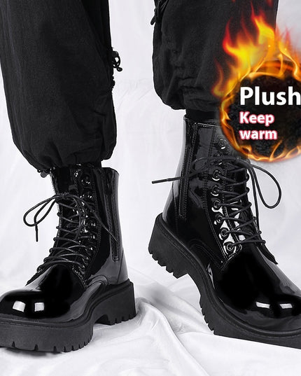 Martin Black Working Wear British Style Casual Motorcycle Leather Boots