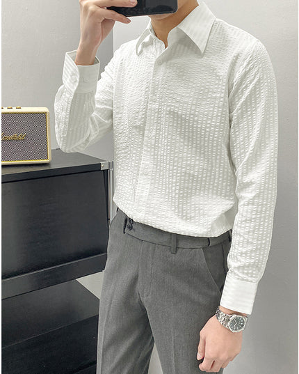 High-grade Modal Anti-wrinkle Fabric Striped Shirt For Men