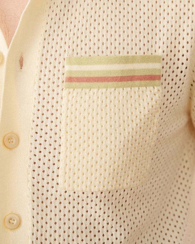 Refreshing Vacation Casual Pure Cotton Hollow Short Sleeve