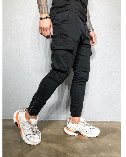 Drawstring zip woven pants