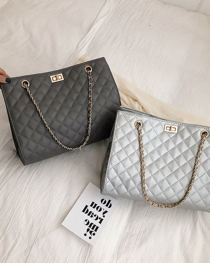 Rhombic Chain One Shoulder Messenger Big Bag