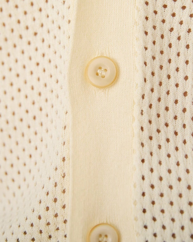 Refreshing Vacation Casual Pure Cotton Hollow Short Sleeve
