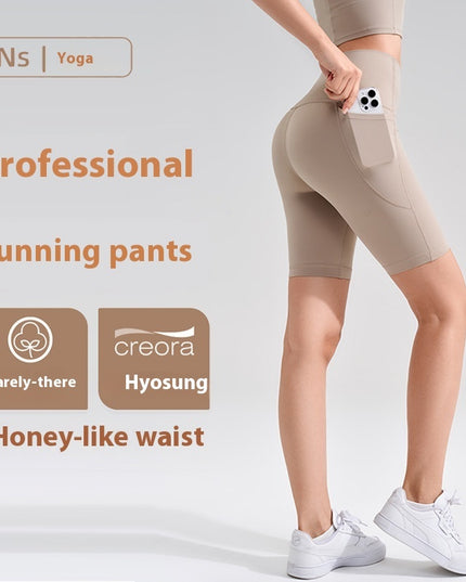 High Waist Hip Lift Women's Quick-drying Breathable Yoga Pants With Pockets In Summer