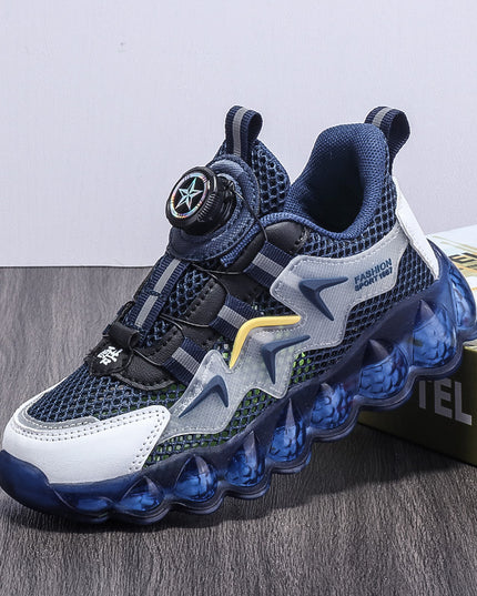 Boys' Hollow Mesh Surface Breathable Leisure Sports Soft Bottom Running Shoes