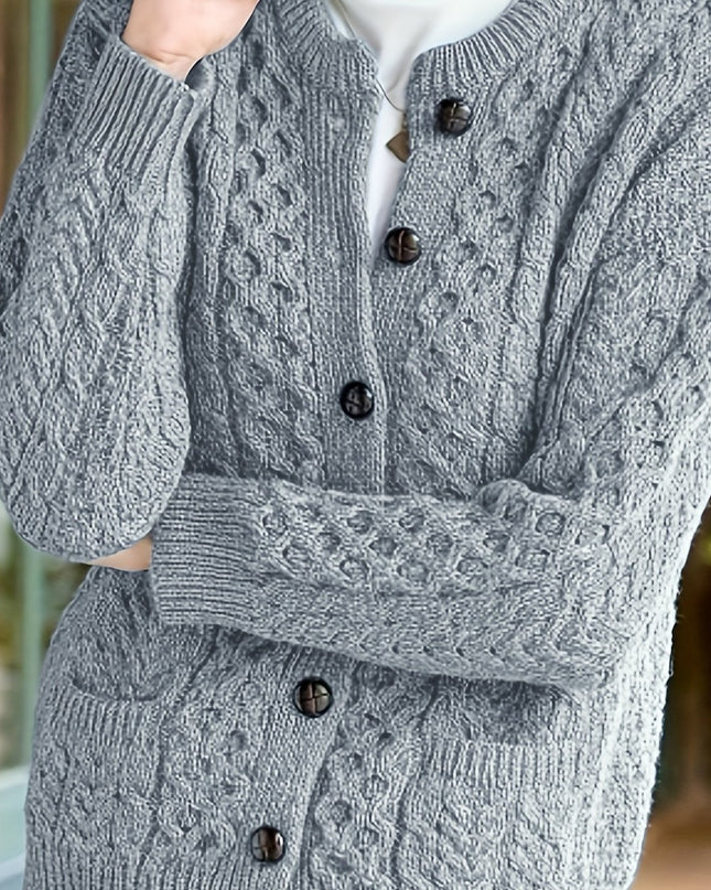 Women's Casual Knit Cardigan Sweater Cozy Long Sleeve