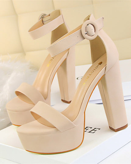 Super High-heeled Sandals Thick-heeled Stage Shoes Catwalk