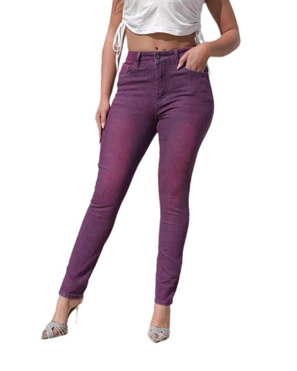 Washed Skinny Pants High Waist Women's Jeans