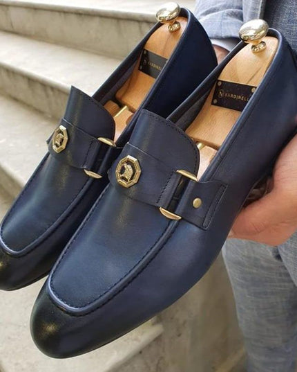 Large Size Business Shoes Men's British Style Fashion Polished Loafers Pure Color Lazy Shoes Men
