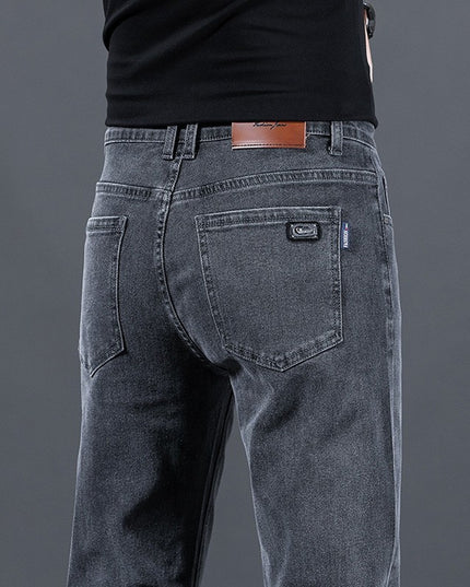 Men's Loose Straight Business Pants Winter Thick Style Trousers