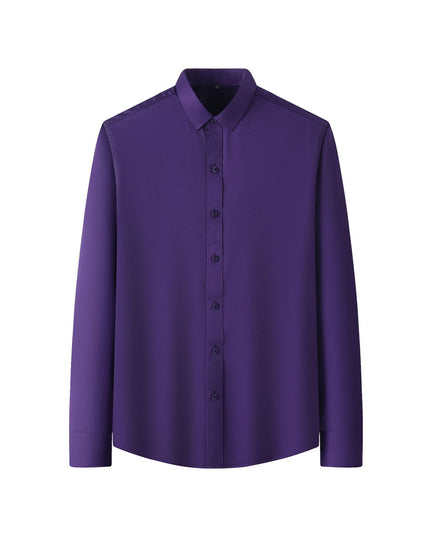 Plus Size Full Elastic Force Shirt Men's Long Sleeve