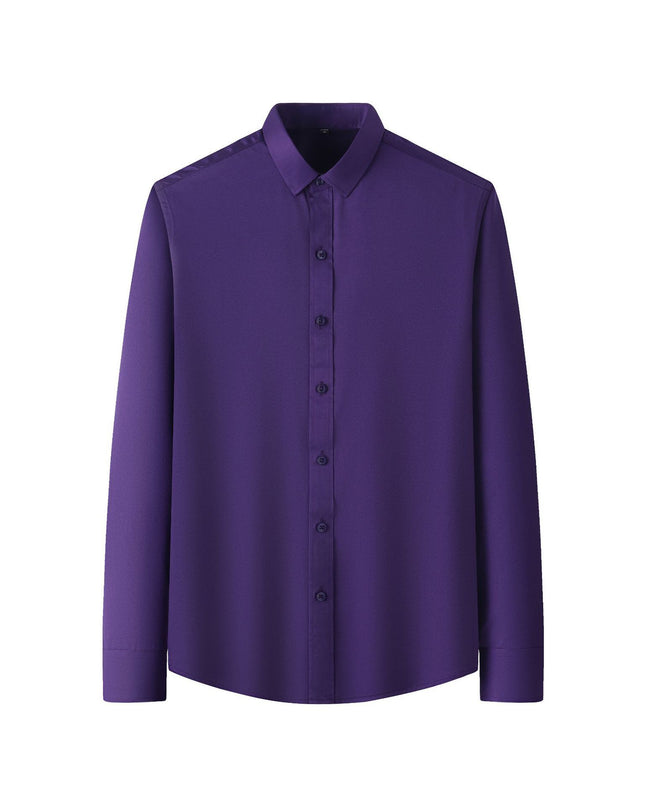 Plus Size Full Elastic Force Shirt Men's Long Sleeve
