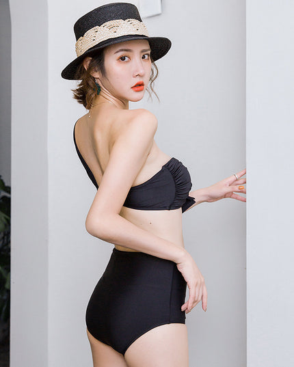 Bikini Women's One Shoulder Split Swim