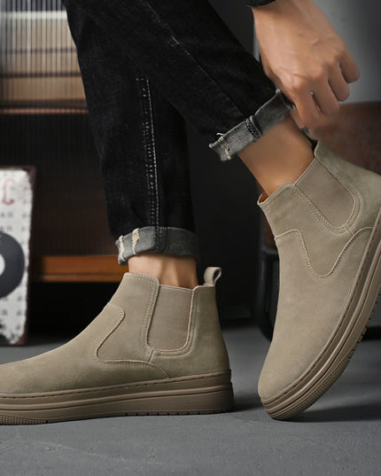 Men's Martin Boots Genuine Leather Mid-top