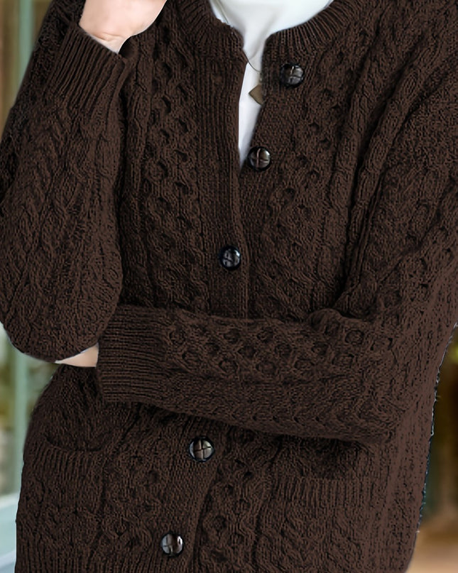 Women's Casual Knit Cardigan Sweater Cozy Long Sleeve
