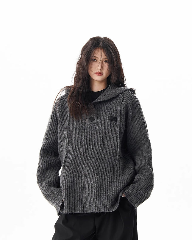 Loose Hooded Sweatshirt Coat Women's Sweater