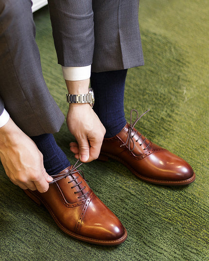 Men's Leather Lace-up Oxford Shoes