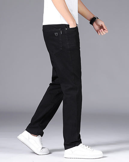Long Pants Men's Korean Black Casual Plus Size Dad Jeans